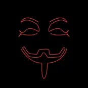 El Wire Anonymous LED Mask - One size