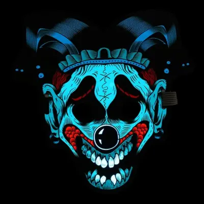 LED Mask Gycklarclown