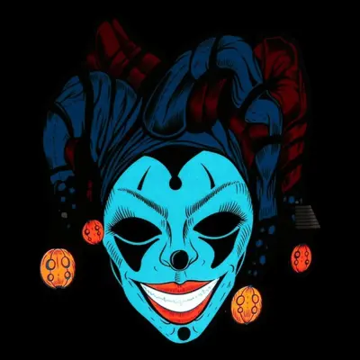 LED Mask Kvinnlig Gycklare