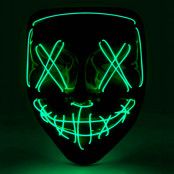 LED-mask, scary grön