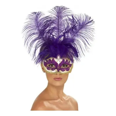 Lila Venetiansk Mask - One size