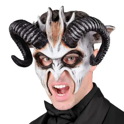 Mask Demon med Horn - One size