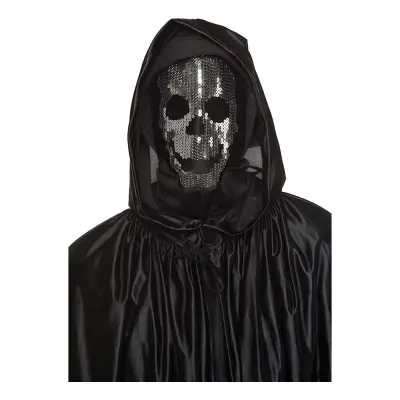 Mask med Paljettdödskalle - One size