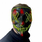 Mask, svart med neon trådar