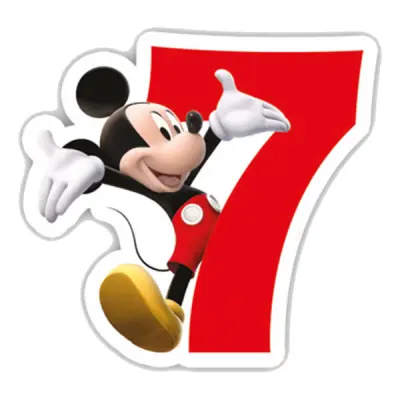 Tårtljus Musse Pigg - Siffra 7