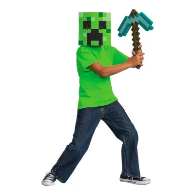 Minecraft Creeper Mask&Hacka för Barn