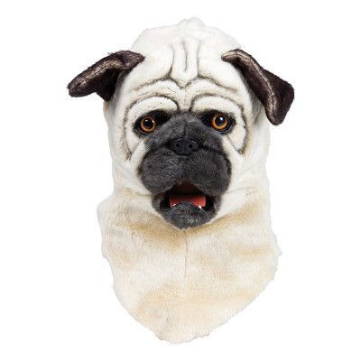 Mopsmask med Rörliga Käkar Deluxe - One size