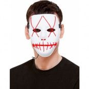 Purge White Mask med rött LED-ljus