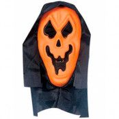 Scary Ghost - orange mask med huva