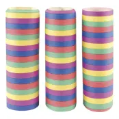 Serpentiner Konfetti Flerfärgade - 3-pack