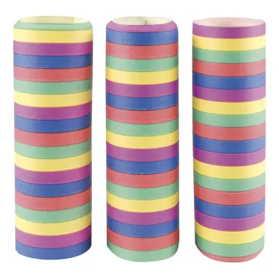 Serpentiner Konfetti Flerfärgade - 3-pack