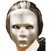 Silverfärgad Mask med Skinn