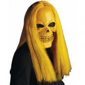 Skull Rocker - Orange Mask m/Långt Hår
