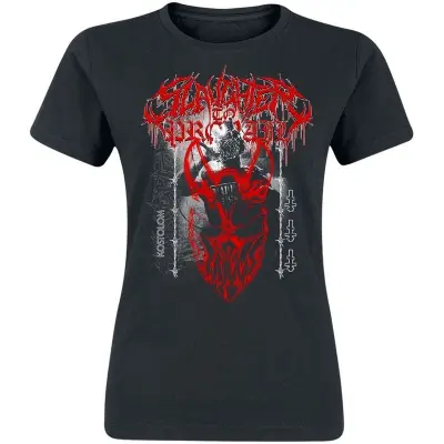 Slaughter To Prevail T-shirt - Red Mask Kostolom - M 3XL - för Dam - svart