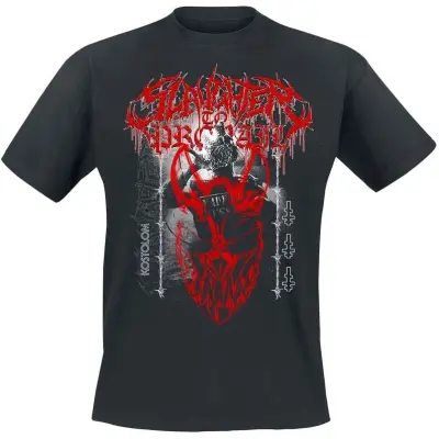 Slaughter To Prevail T-shirt - Red Mask Kostolom - S 5XL - för Herr - svart