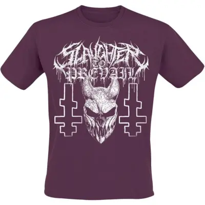 Slaughter To Prevail T-shirt - White Mask - S 4XL - för Herr - vinröd