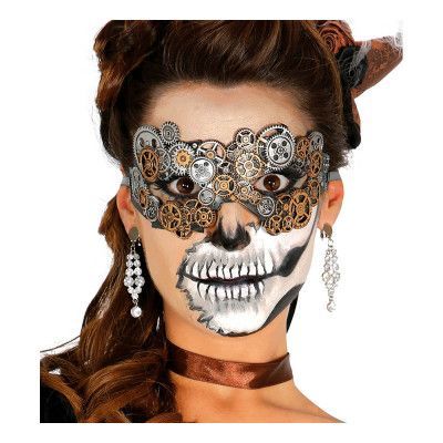 Steampunk Kugghjul Halvmask - One size