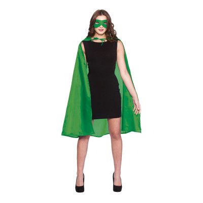 Superhjälte Cape med Mask Grön - One size