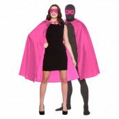 Superhjälte Cape med Mask Rosa - One size