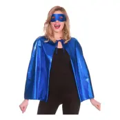 Superhjälte Tillbehörsset Blå Metallic - One size