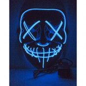 Svart El Wire Purge Mask med blått LED-ljus