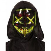 Svart Mask med Gult LED-Ljus