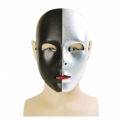 Svart/Silvrig Ansiktsmask - One size
