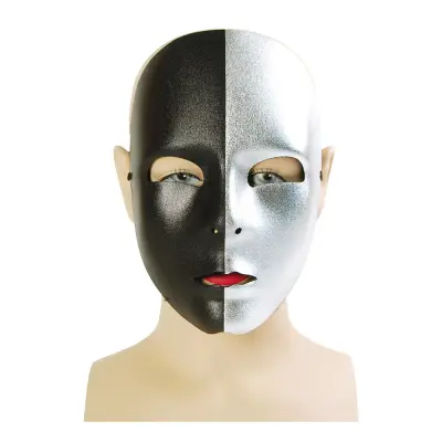 Svart/Silvrig Ansiktsmask - One size