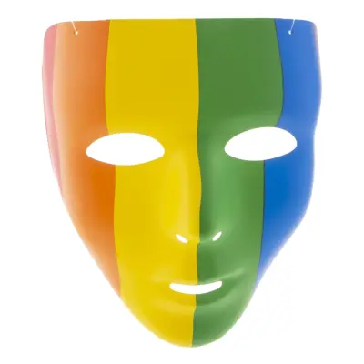 Teatermask Regnbågsfärgad - One size