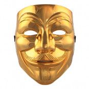 V For Vendetta Guld Mask - One size