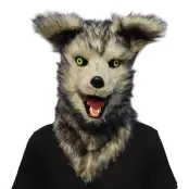 Varg Mask med Rörande Mun
