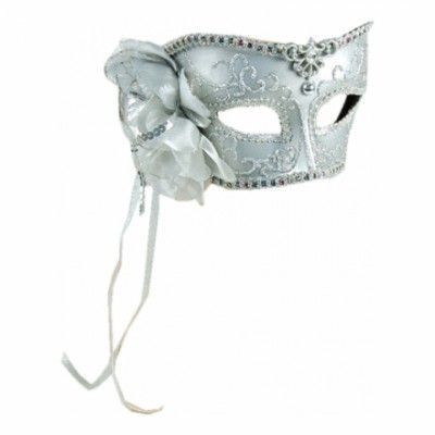Venetiansk Mask med Ros - One size