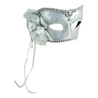 Venetiansk Mask med Ros - One size