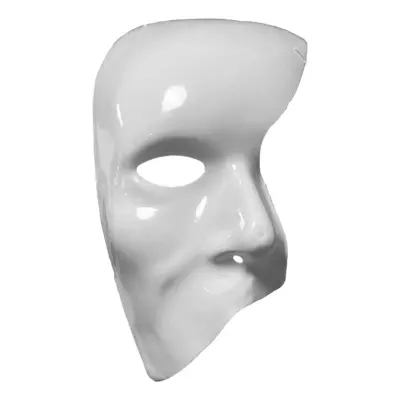 Vit Phantom Halvmask - One size