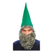 Dvärghatt Grön med Skägg - One size