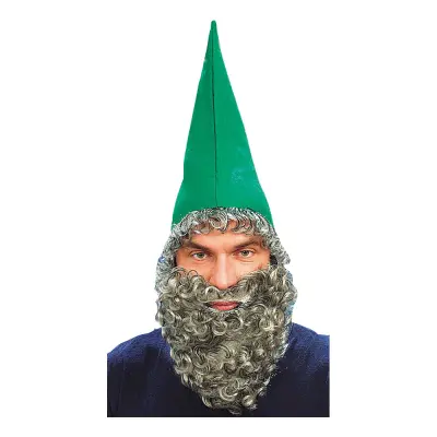 Dvärghatt Grön med Skägg - One size