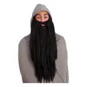 Långt Skägg med Mustasch Svart