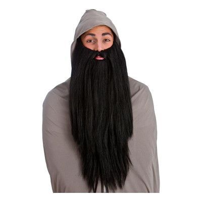 Långt Skägg med Mustasch Svart