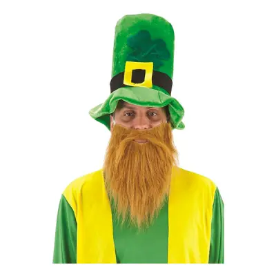 Leprechaun Hatt med Skägg - One size