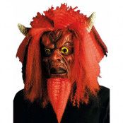 Satan i egen Person - Mask med Horn, Hår och Skägg