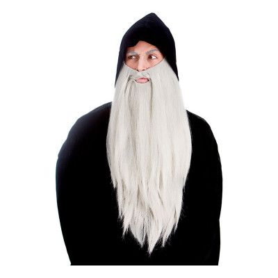 Trollkarlsskägg Långt Deluxe Grå - One size