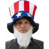 Uncle Sam / USA Flosshatt med Skägg