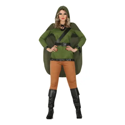 Medeltida Bågskytt Dam Maskeraddräkt - Large