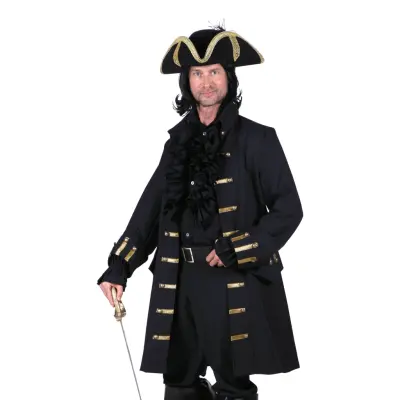 Medeltida Kappa Herr Svart Deluxe - Small