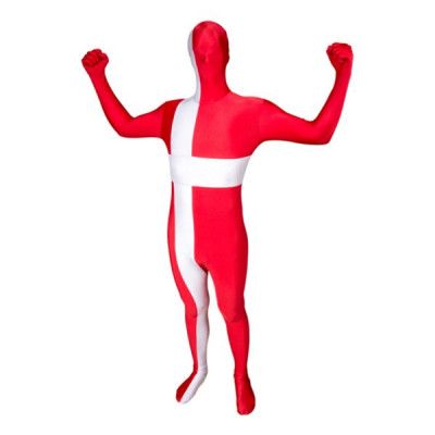 Morphsuit Danska Flaggan Maskeraddräkt - X-Large