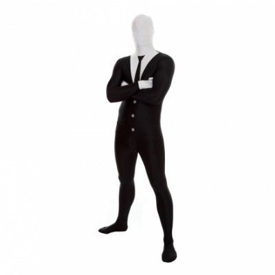 Morphsuit Slenderman Maskeraddräkt - Large