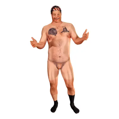 Morphsuit Naken Hillbilly Maskeraddräkt - Medium