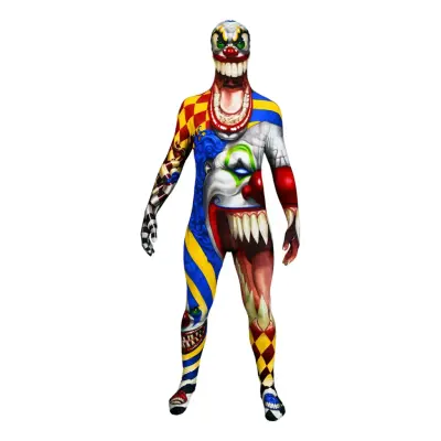 Morphsuit Scary Clown Maskeraddräkt - Medium