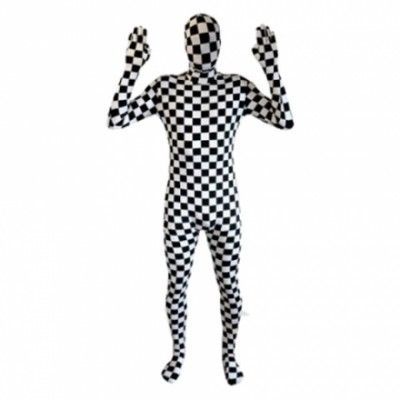 Morphsuit Schackrutig Maskeraddräkt - Large