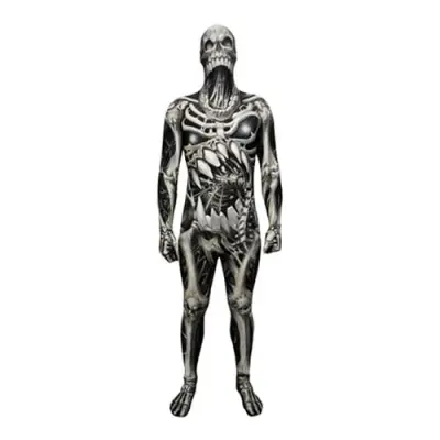 Morphsuit Skull & Bones Maskeraddräkt - Large